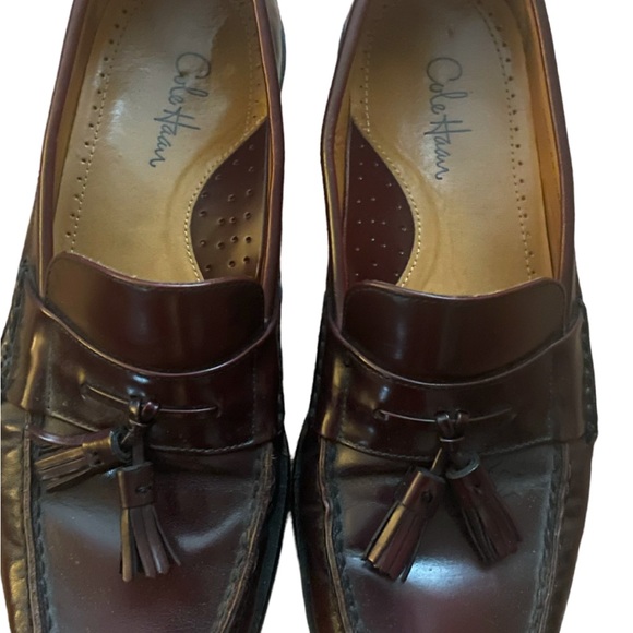 Cole Haan men’s brown tassel loafers size 8 gently used - Picture 2 of 6